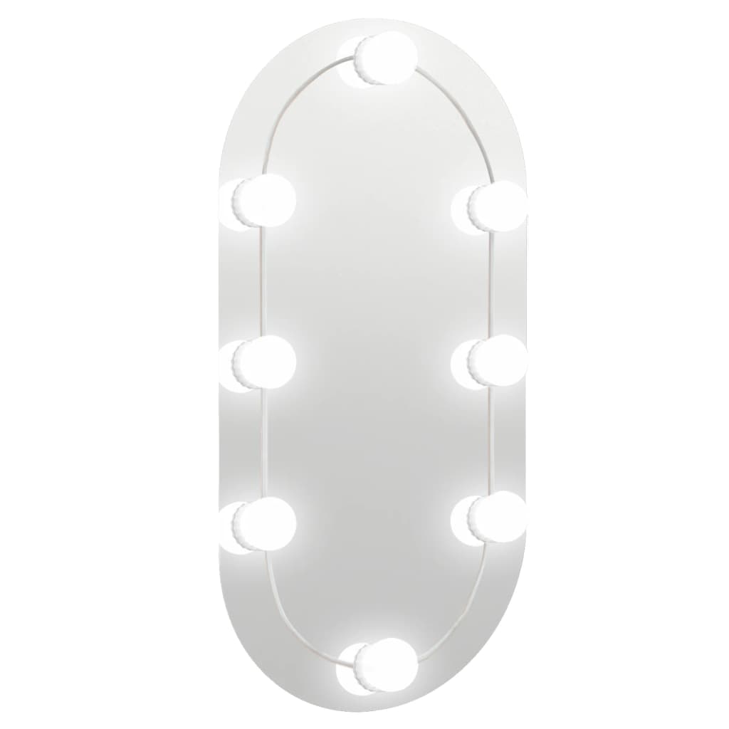 Vidaxl spiegel met led-verlichting ovaal 60x30 cm glas