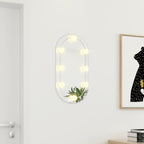 Vidaxl spiegel met led-verlichting ovaal 60x30 cm glas