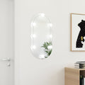 Vidaxl spiegel met led-verlichting ovaal 80x40 cm glas