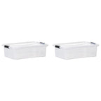 VidaXL Opbergboxen 2 st met deksels 7 L transparant