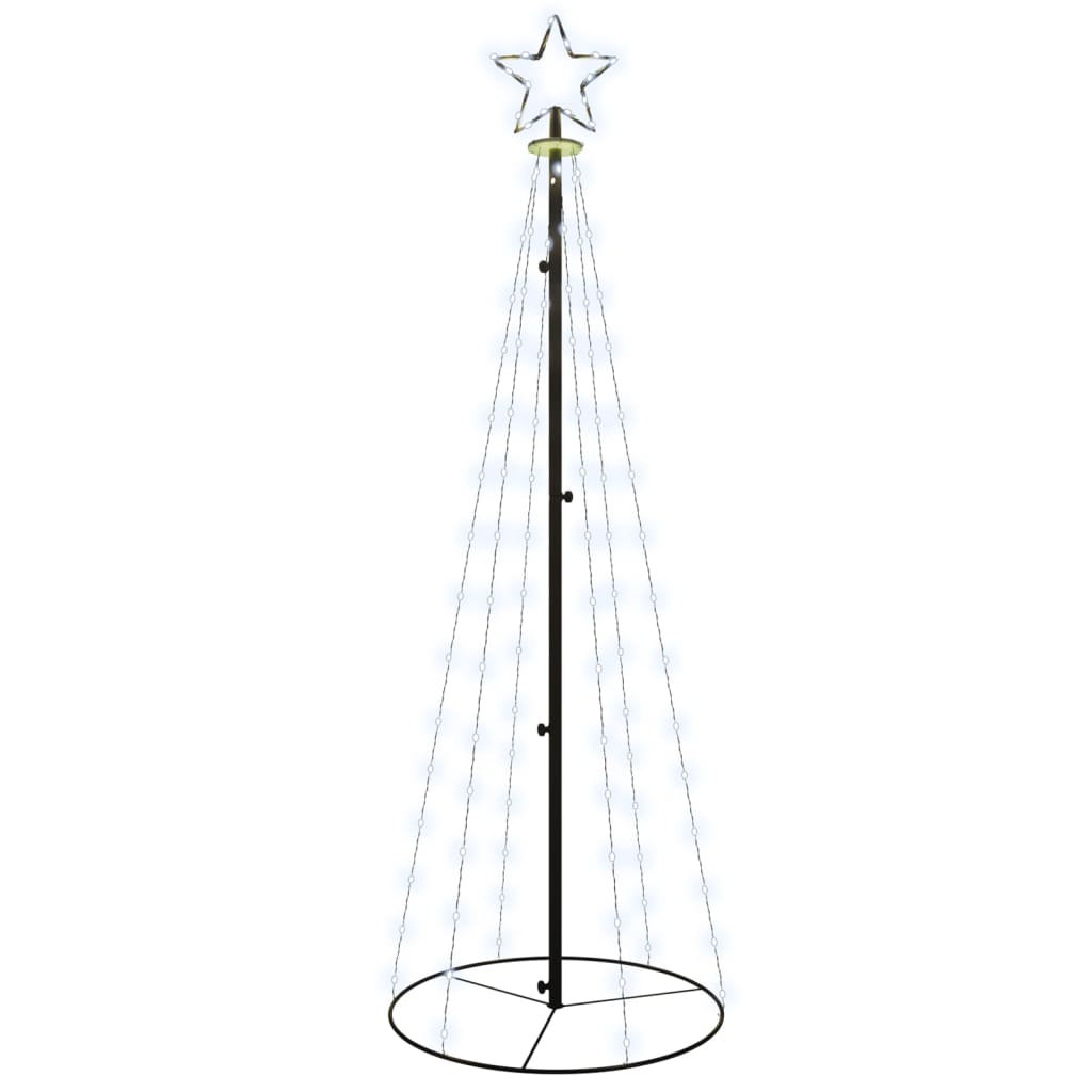 Vidaxl kegelkerstboom 108 led's 70x180 cm koudwit