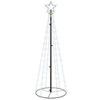Vidaxl kegelkerstboom 108 led's 70x180 cm koudwit