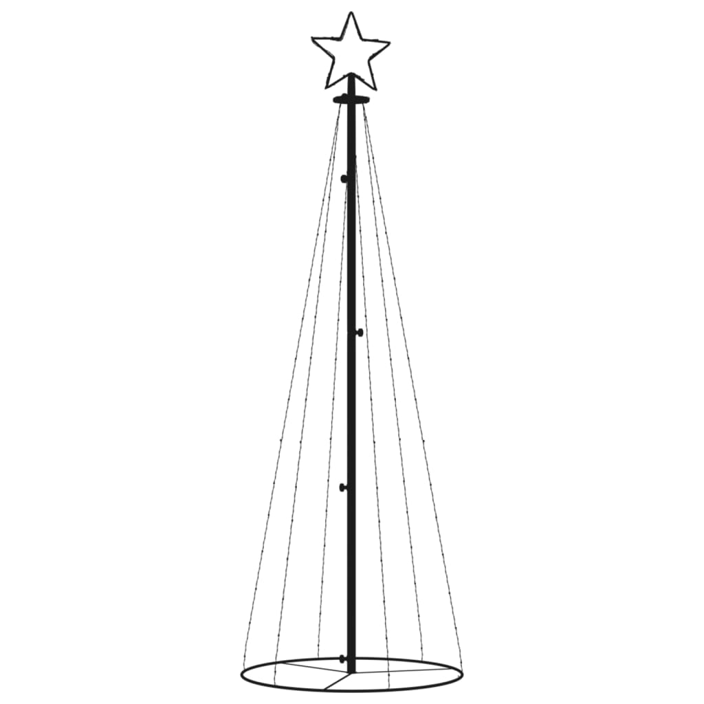 Vidaxl kegelkerstboom 108 led's 70x180 cm koudwit