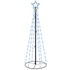 Vidaxl kegelkerstboom 108 led's 70x180 cm blauw