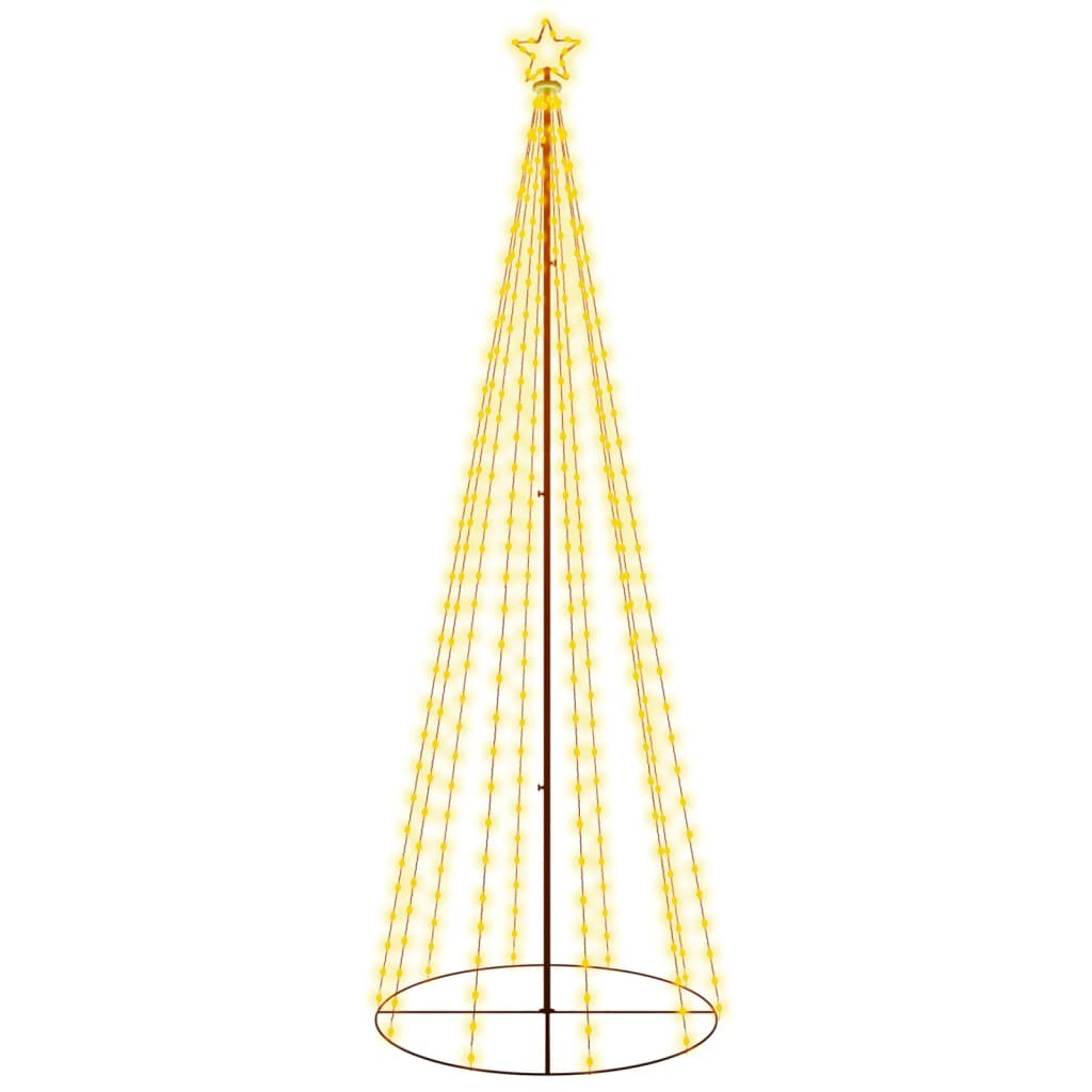 Vidaxl kegelkerstboom 310 led's 100x300 cm warmwit
