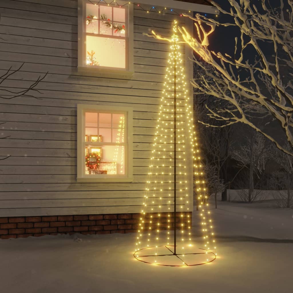 Vidaxl kegelkerstboom 310 led's 100x300 cm warmwit