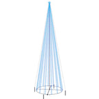 Vidaxl kegelkerstboom 1134 led's blauw 230x800 cm