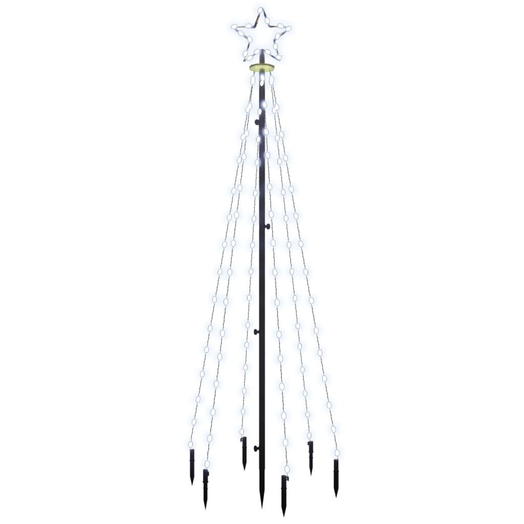 Vidaxl kerstboom met grondpin 108 led's koudwit 180 cm
