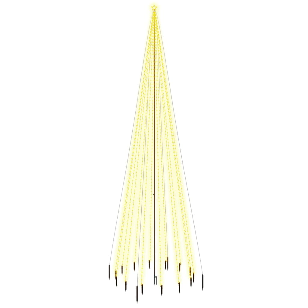 VidaXL Kerstboom met grondpin 1134 LED's warmwit 800 cm