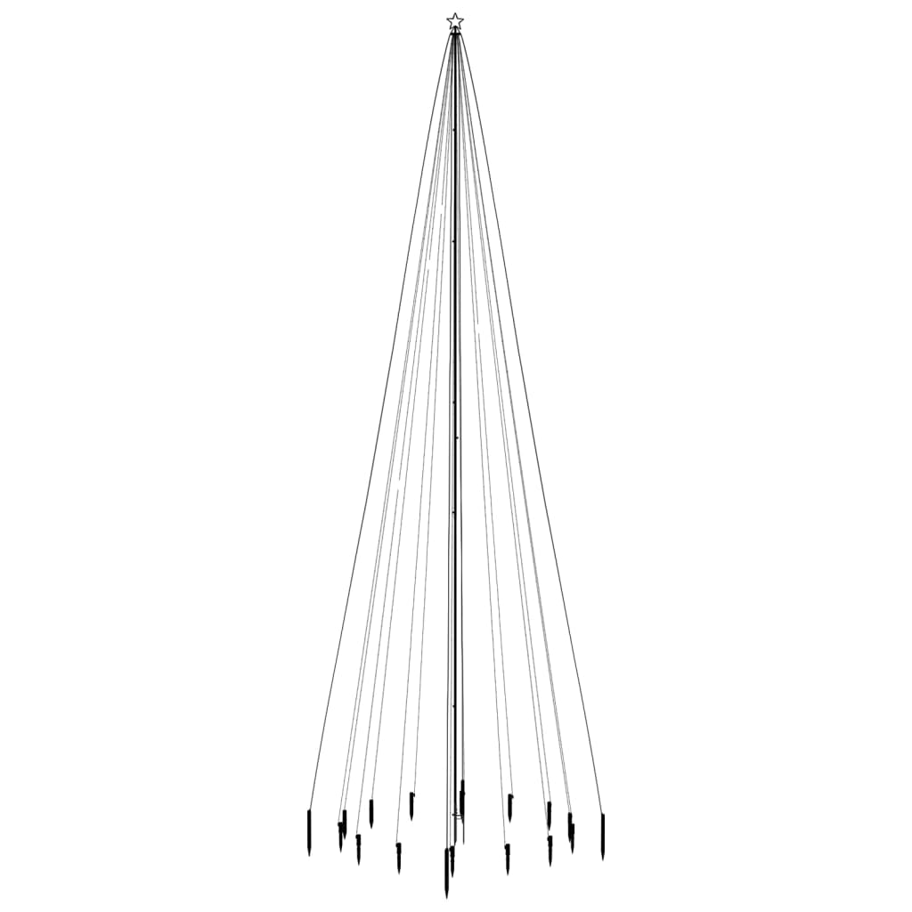 VidaXL Kerstboom met grondpin 1134 LED's warmwit 800 cm