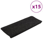 Vidaxl trapmatten zelfklevend 15 st 65x24,5x3,5 cm antracietkleurig