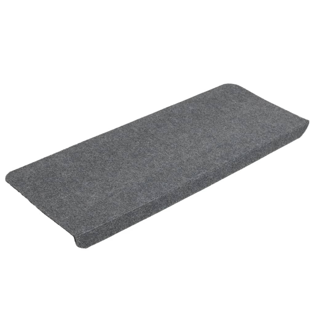 Vidaxl trapmatten zelfklevend 15 st 65x24,5x3,5 cm grijs