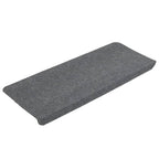 Vidaxl trapmatten zelfklevend 15 st 65x24,5x3,5 cm grijs