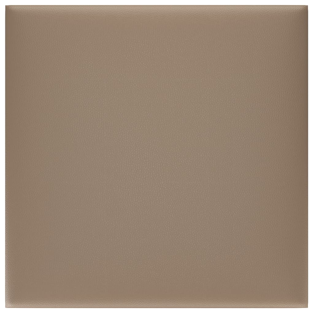 VidaXL Wandpanelen 12 st 1,08 m² 30x30 cm kunstleer cappuccinokleurig