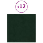 Vidaxl wandpanelen 12 st 1,08 m² 30x30 cm fluweel donkergroen