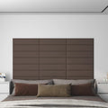 VidaXL Wandpanelen 12 st 1,08 m² 60x15 cm stof taupe