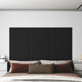 VidaXL Wandpanelen 12 st 2,16 m² 60x30 cm stof zwart