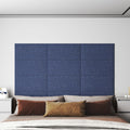Vidaxl wandpanelen 12 st 2,16 m² 60x30 cm stof blauw