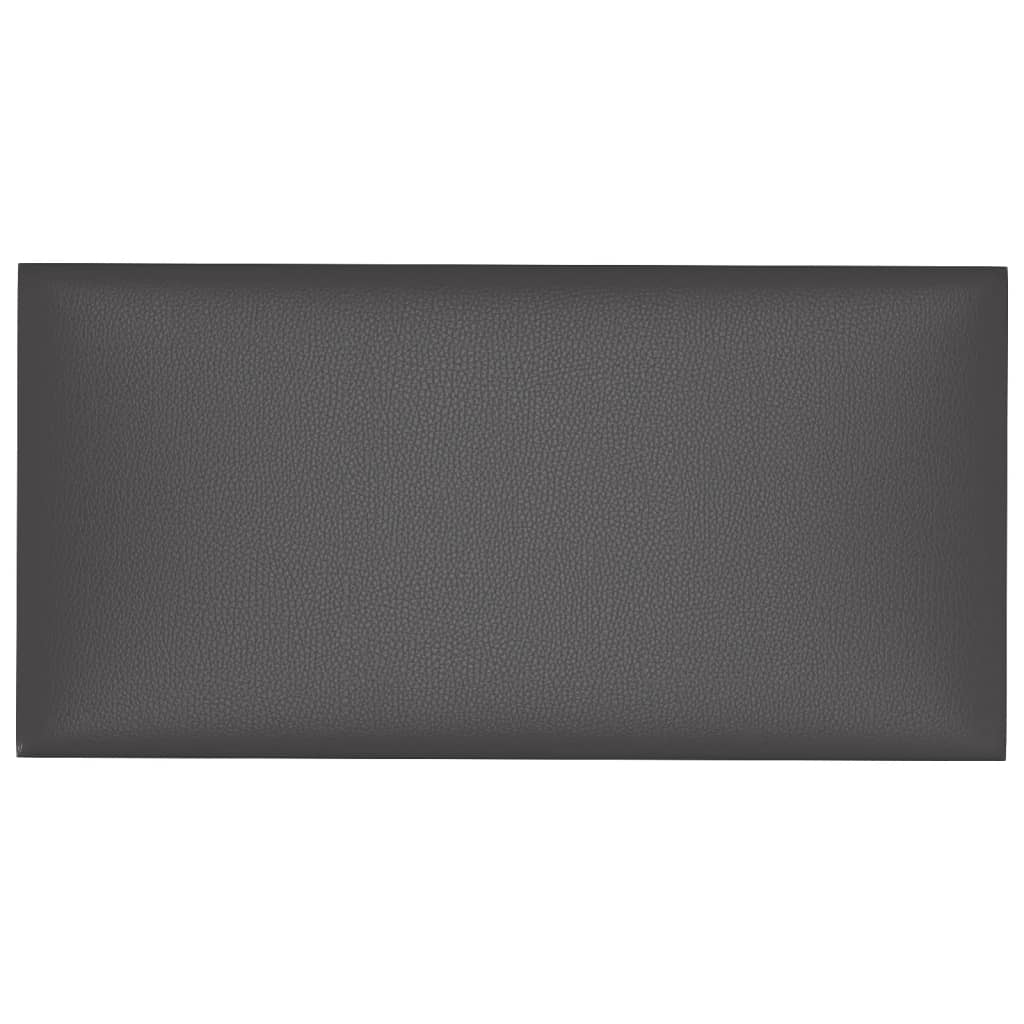 Vidaxl wandpanelen 12 st 2,16 m² 60x30 cm kunstleer grijs
