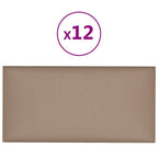 VidaXL Wandpanelen 12 st 2,16 m² 60 x 30 cm kunstleer cappuccinokleur