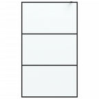 VidaXL Inloopdouchewand 115x195 cm mat ESG-glas zwart