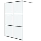 VidaXL Inloopdouchewand 140x195 cm mat ESG-glas zwart