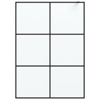 VidaXL Inloopdouchewand 140x195 cm mat ESG-glas zwart