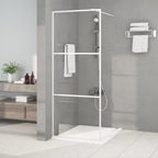 Vidaxl inloopdouchewand 80x195 cm transparant esg-glas wit