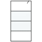 Vidaxl inloopdouchewand 100x195 cm halfmat esg-glas zwart