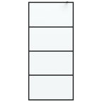 Vidaxl inloopdouchewand 90x195 cm mat esg-glas zwart