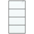 Vidaxl inloopdouchewand 100x195 cm mat esg-glas zwart