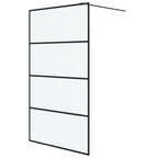 Vidaxl inloopdouchewand 115x195 cm mat esg-glas zwart