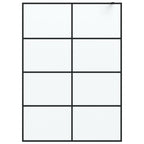 VidaXL Inloopdouchewand 140x195 cm mat ESG-glas zwart