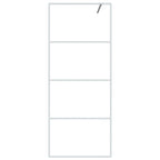 Vidaxl inloopdouchewand 80x195 cm transparant esg-glas wit