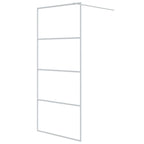 Vidaxl inloopdouchewand 90x195 cm transparant esg-glas wit