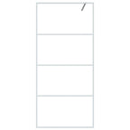 Vidaxl inloopdouchewand 90x195 cm transparant esg-glas wit