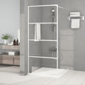 Vidaxl inloopdouchewand 90x195 cm transparant esg-glas wit