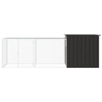 VidaXL Kippenhok 300x91x100 cm gegalvaniseerd staal antracietkleurig