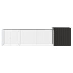 VidaXL Kippenhok 400x91x100 cm gegalvaniseerd staal antracietkleurig