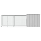 VidaXL Kippenhok 300x91x100 cm gegalvaniseerd staal grijs