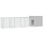 VidaXL Kippenhok 400x91x100 cm gegalvaniseerd staal grijs