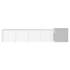 VidaXL Kippenhok 500x91x100 cm gegalvaniseerd staal grijs