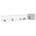 VidaXL Kippenhok 600x91x100 cm gegalvaniseerd staal grijs