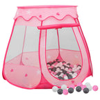 Vidaxl kinderspeeltent met 250 ballen 102x102x82 cm roze