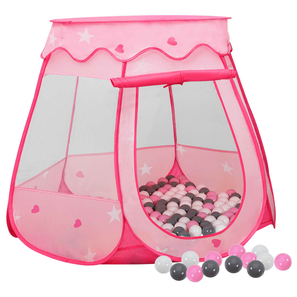 Vidaxl kinderspeeltent met 250 ballen 102x102x82 cm roze