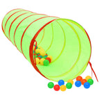 Vidaxl kinderspeeltunnel met 250 ballen 175 cm polyester groen