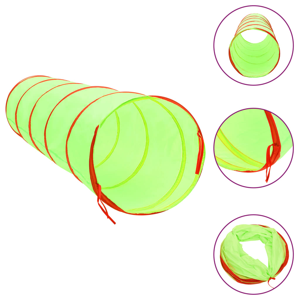Vidaxl kinderspeeltunnel met 250 ballen 175 cm polyester groen