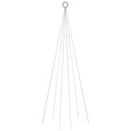 Vidaxl vlaggenmast kerstboom 108 led's warmwit 180 cm