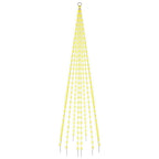 Vidaxl vlaggenmast kerstboom 310 led's warmwit 300 cm