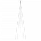 Vidaxl vlaggenmast kerstboom 310 led's warmwit 300 cm